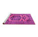 Sideview of Machine Washable Persian Pink Traditional Rug, wshtr3923pnk