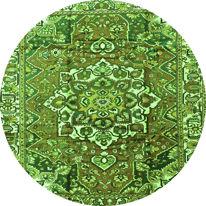 Machine Washable Persian Green Traditional Area Rugs, wshtr3924grn