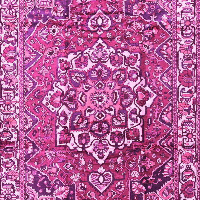 Machine Washable Persian Pink Traditional Rug, wshtr3924pnk
