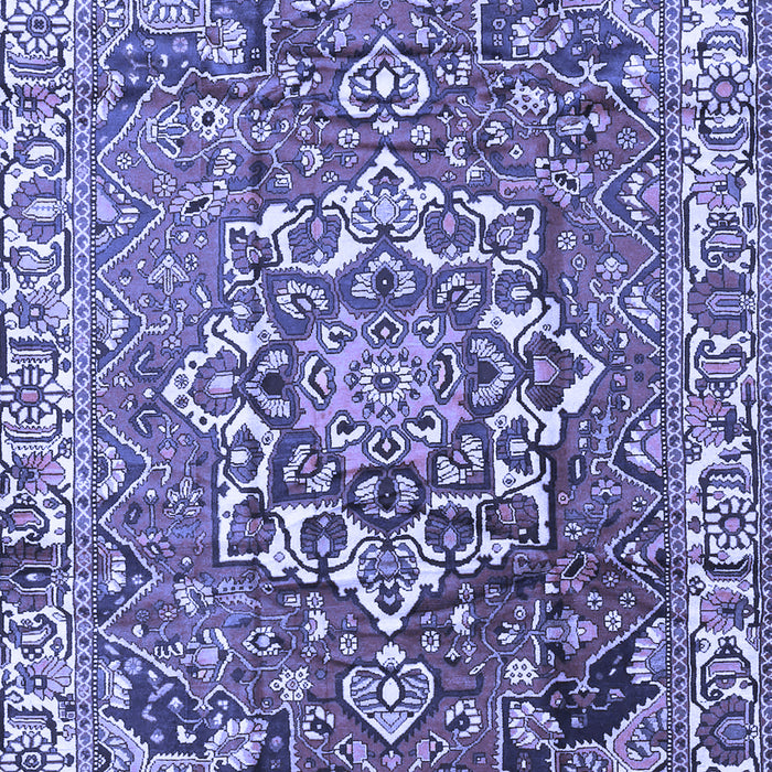 Machine Washable Persian Blue Traditional Rug, wshtr3924blu