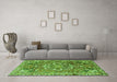 Machine Washable Persian Green Traditional Area Rugs in a Living Room,, wshtr3924grn