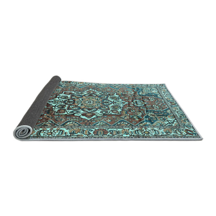 Sideview of Persian Light Blue Traditional Rug, tr3924lblu