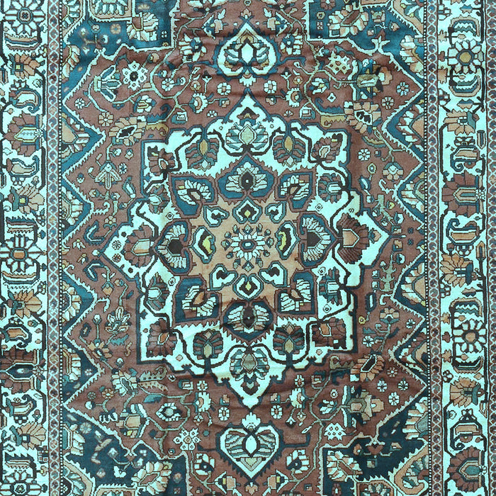 Machine Washable Persian Light Blue Traditional Rug, wshtr3924lblu