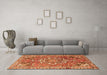 Machine Washable Persian Orange Traditional Area Rugs in a Living Room, wshtr3924org