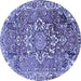 Round Persian Blue Traditional Rug, tr3924blu