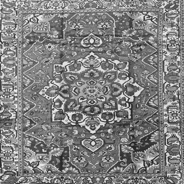 Round Machine Washable Persian Gray Traditional Rug, wshtr3924gry