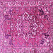 Square Persian Pink Traditional Rug, tr3924pnk