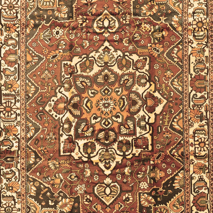 Machine Washable Persian Brown Traditional Rug, wshtr3924brn