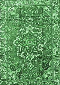Persian Emerald Green Traditional Rug, tr3924emgrn