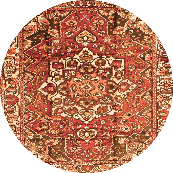 Machine Washable Persian Orange Traditional Area Rugs, wshtr3924org