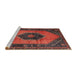 Sideview of Machine Washable Traditional Chestnut Brown Rug, wshtr3925