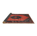 Sideview of Traditional Chestnut Brown Medallion Rug, tr3925