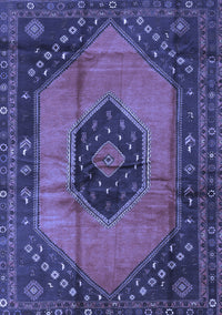 Medallion Blue Traditional Rug, tr3925blu