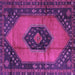 Square Medallion Purple Traditional Rug, tr3925pur