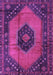 Machine Washable Medallion Purple Traditional Area Rugs, wshtr3925pur