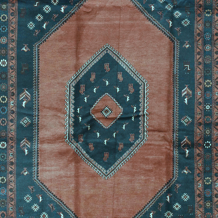 Medallion Light Blue Traditional Rug, tr3925lblu