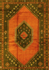 Medallion Yellow Traditional Rug, tr3925yw