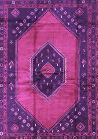 Medallion Purple Traditional Rug, tr3925pur