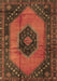 Machine Washable Medallion Brown Traditional Rug, wshtr3925brn