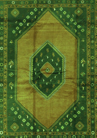 Medallion Green Traditional Rug, tr3925grn