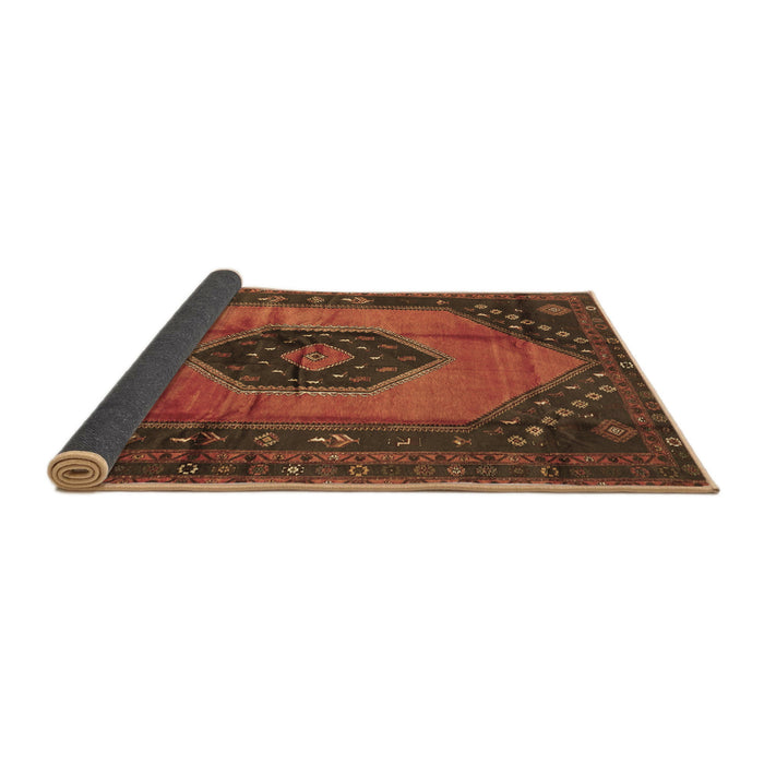 Sideview of Medallion Brown Traditional Rug, tr3925brn