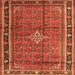 Serging Thickness of Persian Orange Traditional Rug, tr3926org