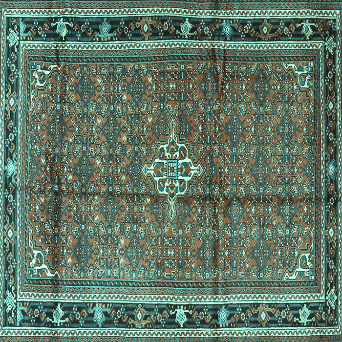 Square Persian Turquoise Traditional Rug, tr3926turq