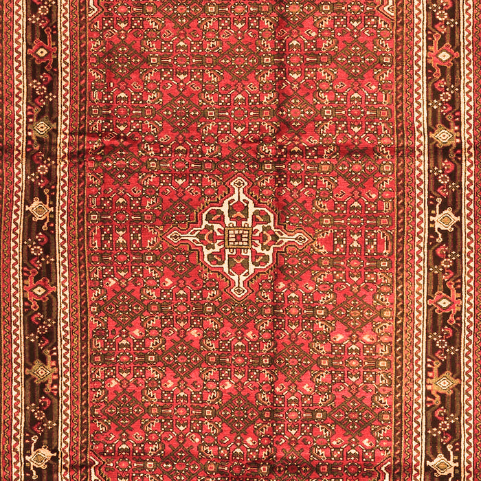 Serging Thickness of Machine Washable Persian Orange Traditional Area Rugs, wshtr3926org