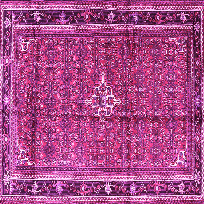 Square Machine Washable Persian Pink Traditional Rug, wshtr3926pnk