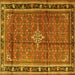 Square Persian Yellow Traditional Rug, tr3926yw