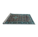 Sideview of Machine Washable Persian Light Blue Traditional Rug, wshtr3926lblu