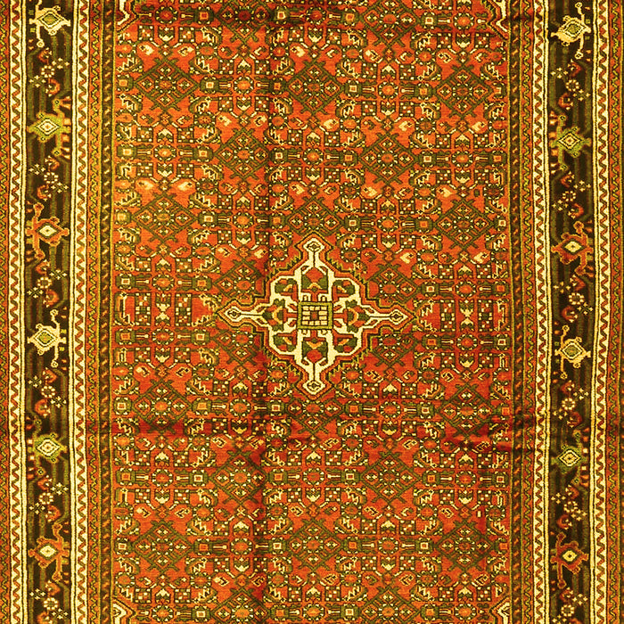 Machine Washable Persian Yellow Traditional Rug, wshtr3926yw