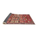 Sideview of Traditional Sunrise Orange Animal Rug, tr3927