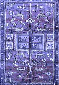 Animal Blue Traditional Rug, tr3927blu