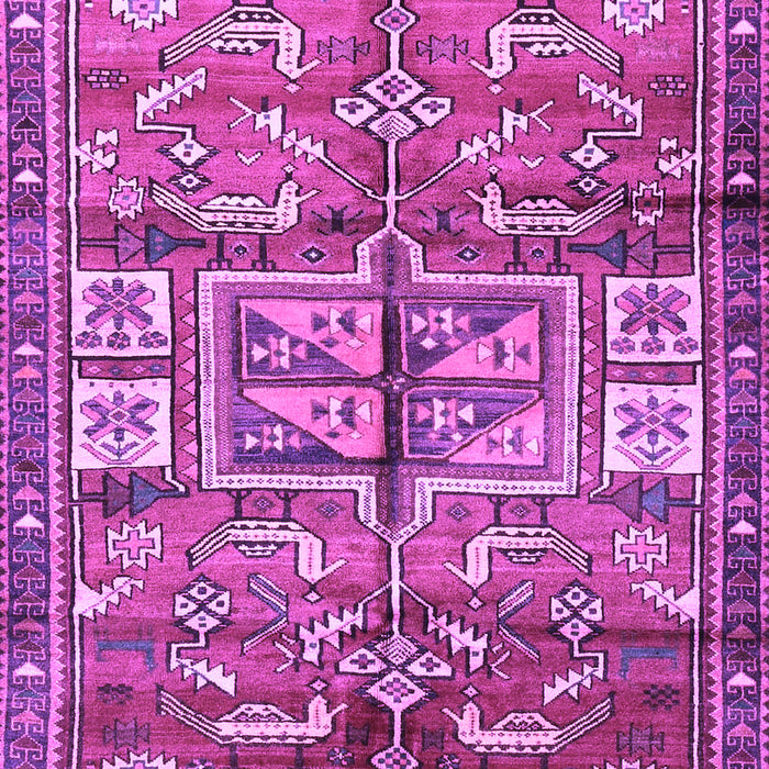 Machine Washable Animal Purple Traditional Area Rugs, wshtr3927pur