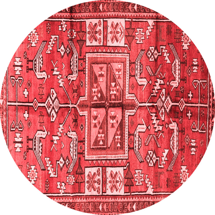 Machine Washable Animal Red Traditional Rug, wshtr3927red