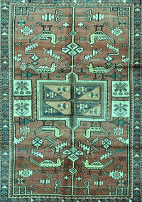 Animal Turquoise Traditional Rug, tr3927turq