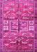 Machine Washable Animal Pink Traditional Rug, wshtr3927pnk