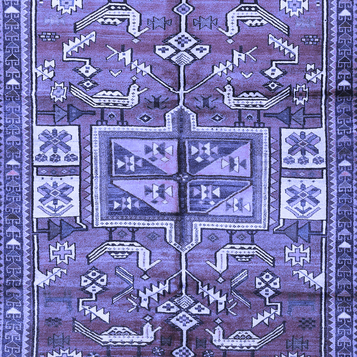 Machine Washable Animal Blue Traditional Rug, wshtr3927blu