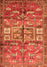 Animal Orange Traditional Rug, tr3927org