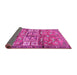 Sideview of Animal Pink Traditional Rug, tr3927pnk