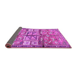 Sideview of Animal Purple Traditional Rug, tr3927pur