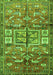 Animal Green Traditional Rug, tr3927grn