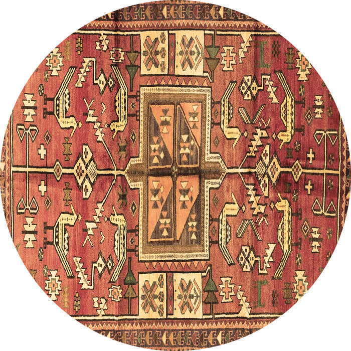 Round Machine Washable Animal Brown Traditional Rug, wshtr3927brn