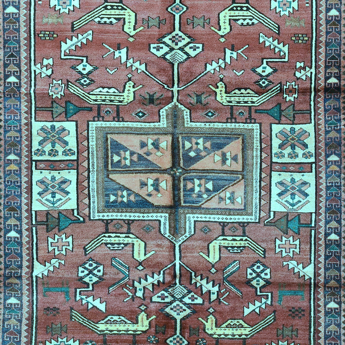 Machine Washable Animal Light Blue Traditional Rug, wshtr3927lblu