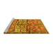 Sideview of Machine Washable Animal Yellow Traditional Rug, wshtr3927yw