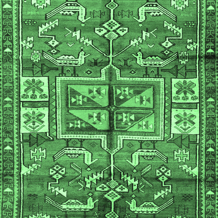 Machine Washable Animal Emerald Green Traditional Area Rugs, wshtr3927emgrn