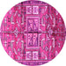 Round Animal Pink Traditional Rug, tr3927pnk