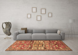 Machine Washable Animal Brown Traditional Rug in a Living Room,, wshtr3927brn