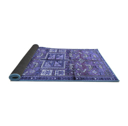 Sideview of Animal Blue Traditional Rug, tr3927blu